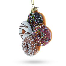 Load image into Gallery viewer, Festively Decorated Donuts Glass Christmas Ornament