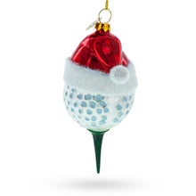 Load image into Gallery viewer, Golf Ball with Holiday Cheer Glass Christmas Ornament