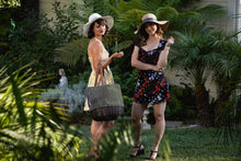 Load image into Gallery viewer, Coronado Canvas and Willow Basket Tote