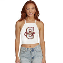 Load image into Gallery viewer, College of Charleston White Halter Top