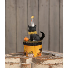 Load image into Gallery viewer, Cecil Cat on Box by Bethany Lowe Designs