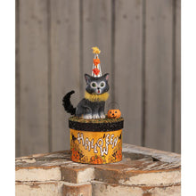 Load image into Gallery viewer, Cecil Cat on Box by Bethany Lowe Designs