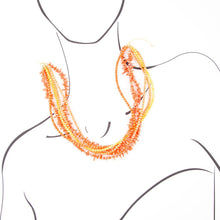 Load image into Gallery viewer, Celosia Coral Torsade Necklace