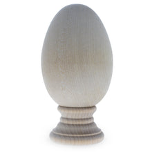 Load image into Gallery viewer, Unfinished Blank Wooden Egg with Detachable Stand 3.25 Inches