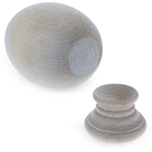 Load image into Gallery viewer, Unfinished Blank Wooden Egg with Detachable Stand 3.25 Inches