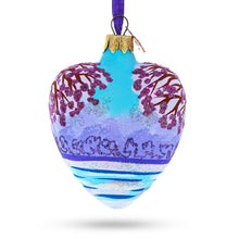 Load image into Gallery viewer, Swans In Love Glass Heart Christmas Ornament