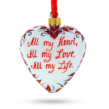 Load image into Gallery viewer, Valentine's Day Heart Shape Glass Christmas Ornament
