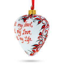 Load image into Gallery viewer, Valentine's Day Heart Shape Glass Christmas Ornament