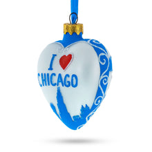 Load image into Gallery viewer, I Love Chicago Glass Heart Christmas Ornament