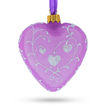 Load image into Gallery viewer, I Love Cats Glass Heart Christmas Ornament