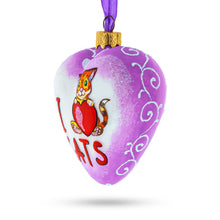 Load image into Gallery viewer, I Love Cats Glass Heart Christmas Ornament