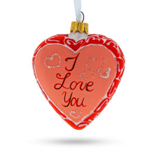 Load image into Gallery viewer, I Love You Glass Heart Christmas Ornament