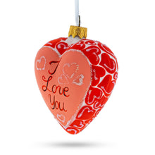 Load image into Gallery viewer, I Love You Glass Heart Christmas Ornament