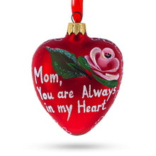 Load image into Gallery viewer, For My Mom Glass Heart Christmas Ornament