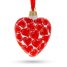 Load image into Gallery viewer, Glass Heart with I Love You Text Christmas Ornament