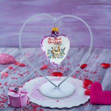 Load image into Gallery viewer, Our First Christmas Heart Glass Christmas Ornament