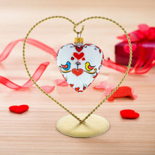 Load image into Gallery viewer, Valentine's Day Heart Shape Glass Christmas Ornament