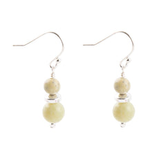 Load image into Gallery viewer, Chartruese Lemon Jade Drop Earrings