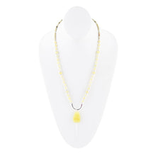 Load image into Gallery viewer, Chartruese Lemon Jade Long Pendant Necklace