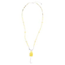 Load image into Gallery viewer, Chartruese Lemon Jade Long Pendant Necklace