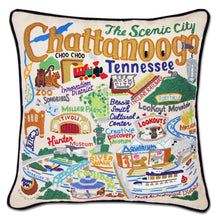 Load image into Gallery viewer, Chattanooga Hand-Embroidered Pillow by CatStudio
