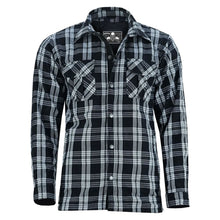 Load image into Gallery viewer, Checkered Men's Armored Black and White Flannel Shirt