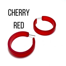 Load image into Gallery viewer, Portland Frosted Lucite Hoop Earrings