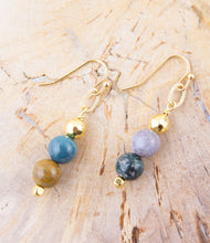 Load image into Gallery viewer, Cheyenne Wood Agate Drop Earrings