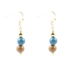 Load image into Gallery viewer, Cheyenne Wood Agate Drop Earrings