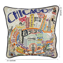 Load image into Gallery viewer, Chicago Hand-Embroidered Pillow by CatStudio