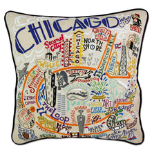 Load image into Gallery viewer, Chicago Hand-Embroidered Pillow by CatStudio