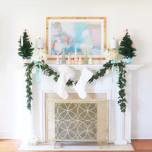 Load image into Gallery viewer, Pink Tiered Christmas Trees with 22K Gold Brushstroke Accent