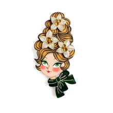 Load image into Gallery viewer, Christmas Blonde Hair Brooch with Earring Set by Laliblue
