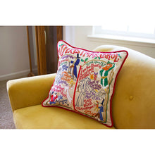 Load image into Gallery viewer, Christmas Carol Hand-Embroidered Pillow by Cat Studio