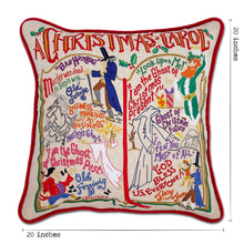 Load image into Gallery viewer, Christmas Carol Hand-Embroidered Pillow by Cat Studio