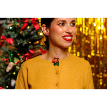 Load image into Gallery viewer, Christmas Flower Button Cover by Laliblue