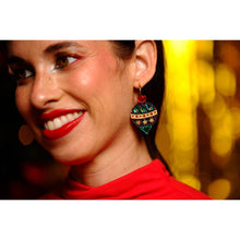 Load image into Gallery viewer, Christmas Ornament with Stars Earrings by Laliblue