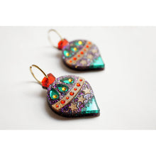 Load image into Gallery viewer, Christmas Ornament with Stars Earrings by Laliblue