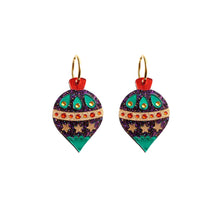 Load image into Gallery viewer, Christmas Ornament with Stars Earrings by Laliblue