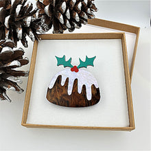 Load image into Gallery viewer, Christmas Pudding Brooch by Cherryloco
