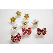 Load image into Gallery viewer, Christmas-Themed Brunette Hair Brooch with Earring Set by Laliblue