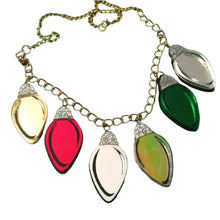 Load image into Gallery viewer, Christmas Lights Holiday Acrylic Charm Necklace