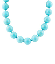 Load image into Gallery viewer, Chunky Blue Turquoise Magnesite Beaded Necklace