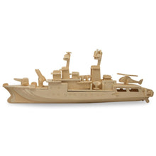 Load image into Gallery viewer, Navy Battleship Destroyer Boat Model Kit Wooden 3D Puzzle 13 Inches Long