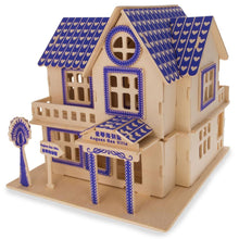 Load image into Gallery viewer, Family Home House Building Model Kit Wooden 3D Puzzle