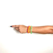 Load image into Gallery viewer, Coral Citrus Stack &amp; Stretch Bracelets Set