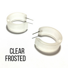 Load image into Gallery viewer, Wide Classic Frosted Hoop Earrings - Clara