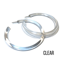 Load image into Gallery viewer, Bangle Lucite Hoop Earrings - 3 Inch