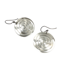 Load image into Gallery viewer, Clear &amp; Glow Spiral Drop Earrings