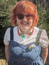 Load image into Gallery viewer, Clover the Rainbow Brooch by Lipstick &amp; Chrome